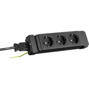 Elektrifizierungs-Set für Kabelkanäle, 3-fach Steckdose Elektrifizierungs-Set für Kabelkanäle, 3-fach Steckdose