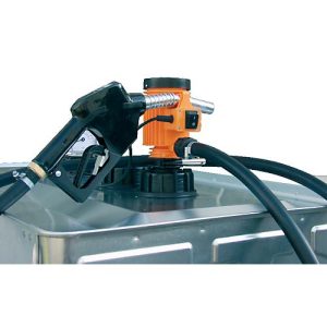 Elektropumpe CEMO, 12V, 25 l/min effektiv, 4 m Anschlusskabel mit Klemmen, 6 m Schlauch, Automatik-Zapfpistole Elektropumpe CEMO, 12V, 25 l/min effektiv, 4 m Anschlusskabel mit Klemmen, 6 m Schlauch, Automatik-Zapfpistole