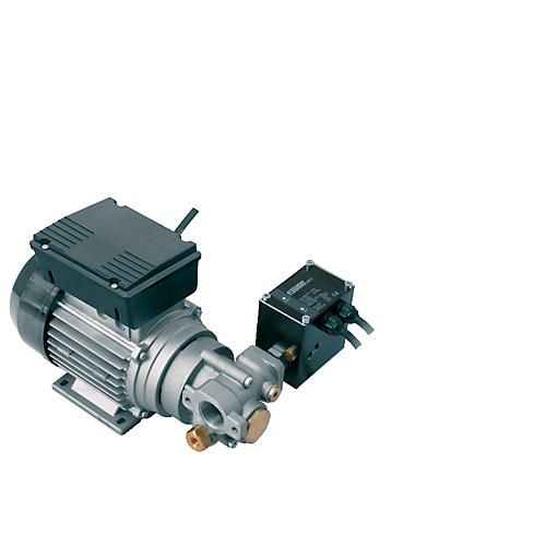 Elektropumpe CEMO Visco-Flowmat 200/2, 230V, 800 W, 9 l/min, für Schmierstoffe, mit Druckschalter, Anschluss beidseitig 1' IG