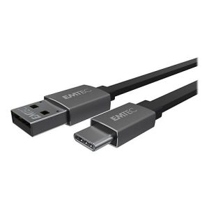 EMTEC T700 – USB-Kabel – USB Typ A (M) zu 24 pin USB-C (M) – 3 A – 1.2 m – flach EMTEC T700 – USB-Kabel – USB Typ A (M) zu 24 pin USB-C (M) – 3 A – 1.2 m – flach