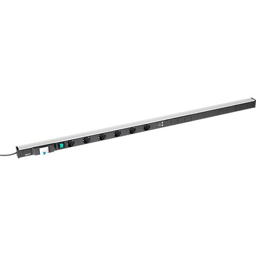 Energieleiste 1700 für Treston Arbeitstische, 6-fach Steckdose, 1x Schalter, 1x FI-Schalter, 2x USB-Typ A