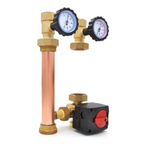 EnTEC Pumpengruppe ECO 2 DN32 MK, ohne Pumpe, mit Stellantrieb