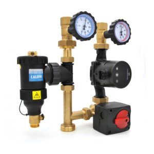 EnTEC Pumpengruppe ECO 2 MK DN 25,Dirt EX, Grundfos Alpha 2L, integriertem Magnetitabscheider mit Stellantrieb