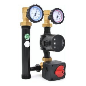 EnTEC Pumpengruppe ECO 2 MK DN 25, Grundfos Alpha2 Rot, mit Stellantrieb