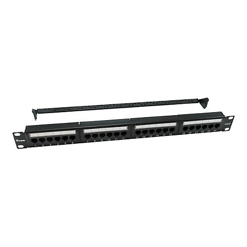 equip Pro - Patch Panel - CAT 6 - RJ-45 X 24 - Schwarz - 1U