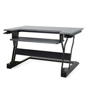 Ergotron Sitz-Steh-Schreibtisch WorkFit-T, höheneinstellbar, Maße B 889 x T 584 mm, schwarz Ergotron Sitz-Steh-Schreibtisch WorkFit-T, höheneinstellbar, Maße B 889 x T 584 mm, schwarz
