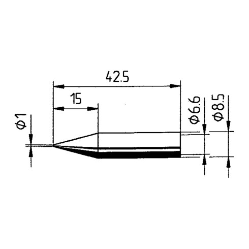 Ersa Dauerlötspitze Serie 842 bleistiftspitz B.1mm 0842 BDLF/SB
