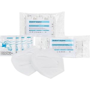 Erste-Hilfe Ergänzungsset Söhngen® gemäß DIN 13157, 48-teilig, Verbände, Feuchttücher & FFP2-Masken, weiß Erste-Hilfe Ergänzungsset Söhngen® gemäß DIN 13157, 48-teilig, Verbände, Feuchttücher & FFP2-Masken, weiß