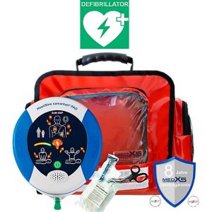 Erste-Hilfe-Wandtasche MedX5, mit Reanimations-Defibrillator SAM500P & Befüllung nach DIN 13157 Erste-Hilfe-Wandtasche MedX5, mit Reanimations-Defibrillator SAM500P & Befüllung nach DIN 13157