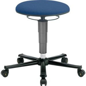 ESD Drehhocker, Stoff, mit Rollen, blau ESD Drehhocker, Stoff, mit Rollen, blau