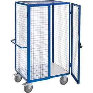 ESD-Gitter-Schrankwagen mit Zylinderschloss, 980 x 700 mm ESD-Gitter-Schrankwagen mit Zylinderschloss, 980 x 700 mm