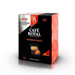Espressokapseln Café Royal Espresso Forte, kompatibel zum Nespresso®-System, 100 % Arabica Röstkaffee, Intensität 8/10, UTZ-zertifiziert, 36 Stück Espressokapseln Café Royal Espresso Forte, kompatibel zum Nespresso®-System, 100 % Arabica Röstkaffee, Intensität 8/10, UTZ-zertifiziert, 36 Stück