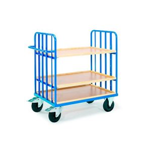 Etagenwagen mit Schiebegriff, 1175 x 775 mm, mit variabler Einteilung für Etagenkästen Etagenwagen mit Schiebegriff, 1175 x 775 mm, mit variabler Einteilung für Etagenkästen