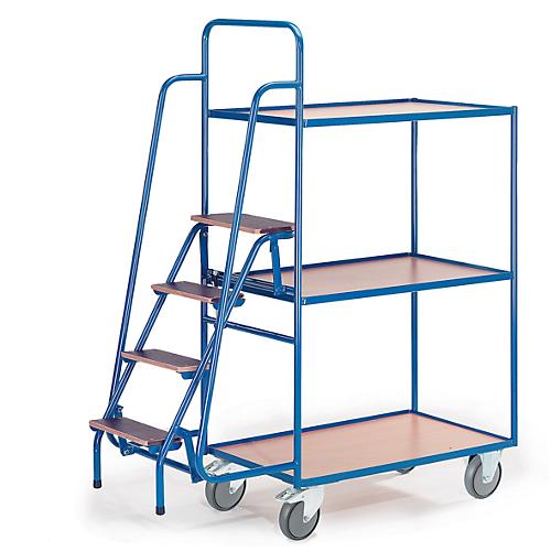 Etagenwagen mit Trittstufen, 3 Etagen
