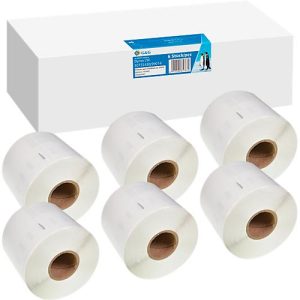 Etiketten G&G, kompatibel zu Dymo 99014/S0722430, 6×220 Stück, ablösbar, B 101 x H 54 mm weiß Etiketten G&G, kompatibel zu Dymo 99014/S0722430, 6×220 Stück, ablösbar, B 101 x H 54 mm weiß