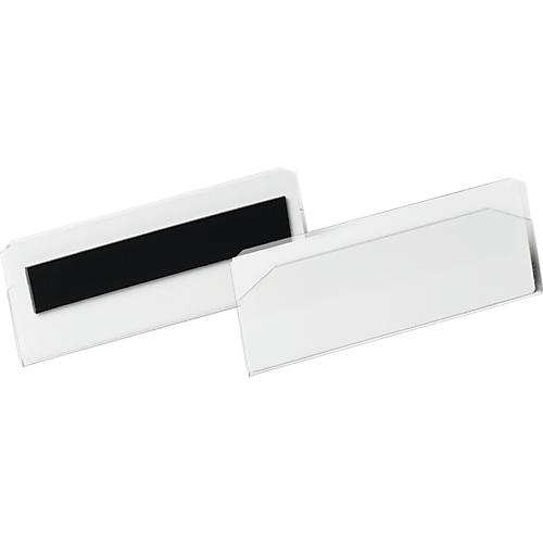 Etikettentasche Durable Hard Cover, magnetisch, scannertauglich, B 100 x H 38 mm, PET-Hartfolie, transparent