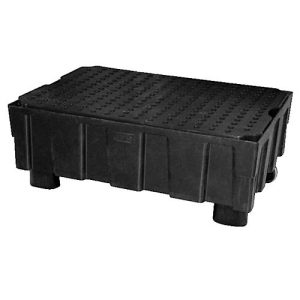 EURO-Auffangwanne 250/2 CEMO, Polyethylen, mit 4 Füßen, mit Zulassung, B 1205 x T 805 x H 440 mm, mit PE-Rost EURO-Auffangwanne 250/2 CEMO, Polyethylen, mit 4 Füßen, mit Zulassung, B 1205 x T 805 x H 440 mm, mit PE-Rost