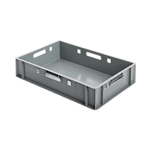 Euro Box Fleischkasten, lebensmittelecht, Inhalt 25,3 L, geschlossene Version, grau