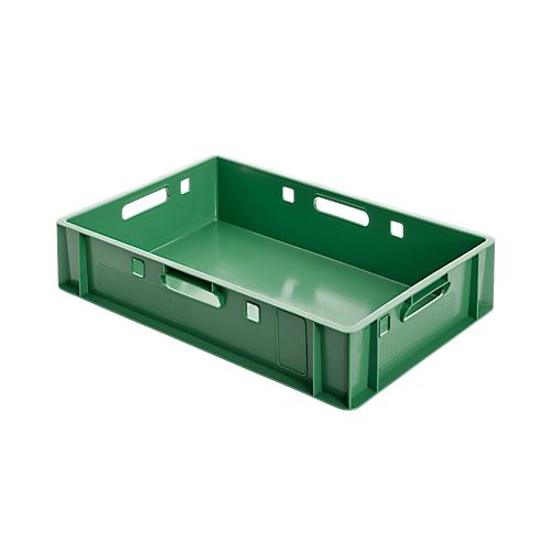 Euro Box Fleischkasten, lebensmittelecht, Inhalt 25,3 L, geschlossene Version, grün