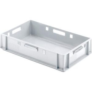 Euro Box Fleischkasten, lebensmittelecht, Inhalt 25,3 L, geschlossene Version, weiß Euro Box Fleischkasten, lebensmittelecht, Inhalt 25,3 L, geschlossene Version, weiß