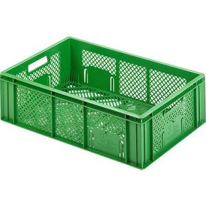 Euro Box Obst-und Gemüsekasten, lebensmittelecht, Inhalt 33,9 L, durchbrochene Version, grün Euro Box Obst-und Gemüsekasten, lebensmittelecht, Inhalt 33,9 L, durchbrochene Version, grün