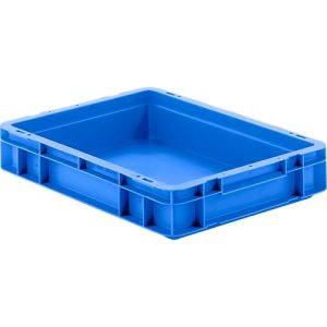 Euro Box Serie EF 4070, aus PP, Inhalt 6,9 L, geschlossene Wände, Unterfassgriff, blau Euro Box Serie EF 4070, aus PP, Inhalt 6,9 L, geschlossene Wände, Unterfassgriff, blau