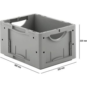 Euro Box Serie LTB 4220, aus PP, Inhalt 19,8 L, ohne Deckel, grau Euro Box Serie LTB 4220, aus PP, Inhalt 19,8 L, ohne Deckel, grau