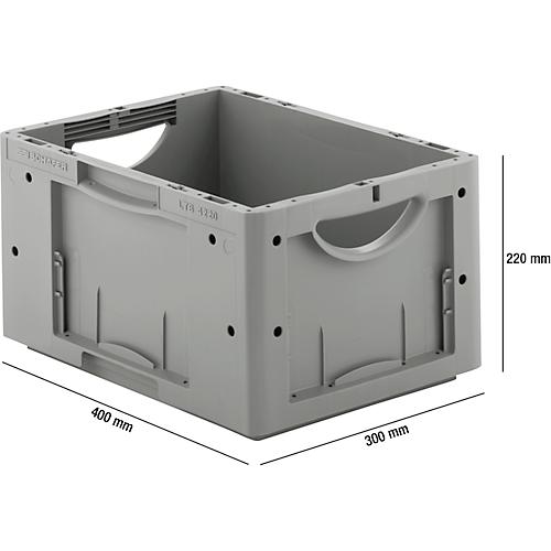 Euro Box Serie LTB 4220, aus PP, Inhalt 19,8 L, ohne Deckel, grau