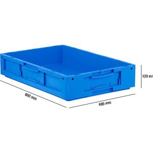 Euro Box Serie LTB 6120, aus PP, Inhalt 20,3 L, ohne Deckel, blau Euro Box Serie LTB 6120, aus PP, Inhalt 20,3 L, ohne Deckel, blau