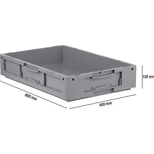 Euro Box Serie LTB 6120, aus PP, Inhalt 20,3 L, ohne Deckel, grau
