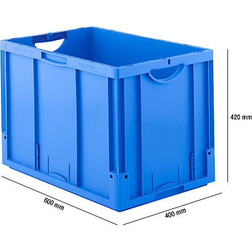 Euro Box Serie LTB 6420, aus PP, Inhalt 82,3 L, ohne Deckel, blau