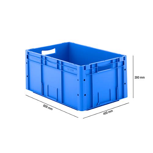 Euro Box Serie LTF 6280, aus PP, Inhalt 53,8 L, Durchfassgriff, blau