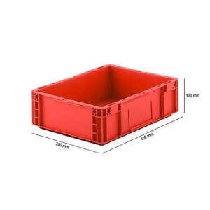 Euro Box Serie MF 4120, aus PP, Inhalt 10 L, Unterfassgriff, rot Euro Box Serie MF 4120, aus PP, Inhalt 10 L, Unterfassgriff, rot
