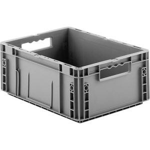 Euro Box Serie MF 4170, aus PP, Inhalt 14,6 L, Durchfassgriff, grau Euro Box Serie MF 4170, aus PP, Inhalt 14,6 L, Durchfassgriff, grau