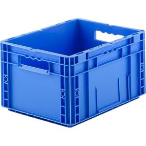 Euro Box Serie MF 4220, aus PP, Inhalt 19,7 L, Durchfassgriff, blau Euro Box Serie MF 4220, aus PP, Inhalt 19,7 L, Durchfassgriff, blau
