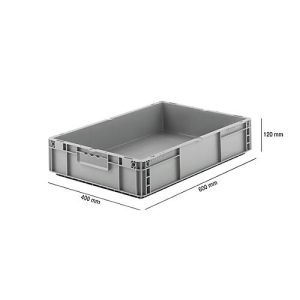 Euro Box Serie MF 6120, aus PP, Inhalt 21 L, Unterfassgriff, grau Euro Box Serie MF 6120, aus PP, Inhalt 21 L, Unterfassgriff, grau