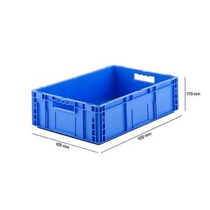 Euro Box Serie MF 6170, aus PP, Inhalt 30,8 L, Durchfassgriff, blau Euro Box Serie MF 6170, aus PP, Inhalt 30,8 L, Durchfassgriff, blau