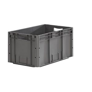 Euro Box SSI Schäfer Serie LTF 6320, Volumen 62,7 l, bis 30 kg, Durchfassgriff, L 600 x B 400 mm, Blauer Engel, Recycling-PP, eisengrau Euro Box SSI Schäfer Serie LTF 6320, Volumen 62,7 l, bis 30 kg, Durchfassgriff, L 600 x B 400 mm, Blauer Engel, Recycling-PP, eisengrau