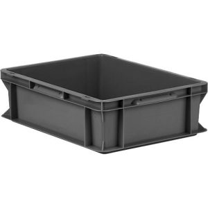 Euro-Maß-Behälter Serie EF 4120, Inhalt 11,1 l, Unterfassgriff, eisengrau Euro-Maß-Behälter Serie EF 4120, Inhalt 11,1 l, Unterfassgriff, eisengrau