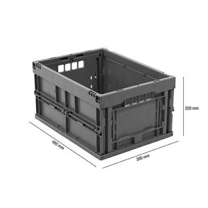 EURO-Maß Faltbox 4322, ohne Deckel, für Lager- und Mehrwegtransport, Inhalt 20,3 Liter, grau EURO-Maß Faltbox 4322, ohne Deckel, für Lager- und Mehrwegtransport, Inhalt 20,3 Liter, grau
