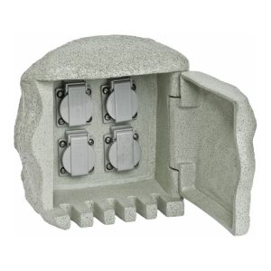 EVN Lichttechnik Gartenenergieverteiler Steinform 4-fach 230 418 EVN Lichttechnik Gartenenergieverteiler Steinform 4-fach 230 418