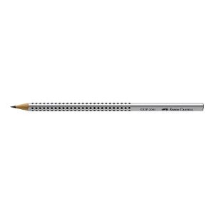 FABER-CASTELL Bleistift Grip 2001, HB, 12 Stück, silber FABER-CASTELL Bleistift Grip 2001, HB, 12 Stück, silber
