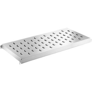Fachboden, für Regalsystem, Edelstahl, gelocht, B 1200 x T 447 mm Fachboden, für Regalsystem, Edelstahl, gelocht, B 1200 x T 447 mm