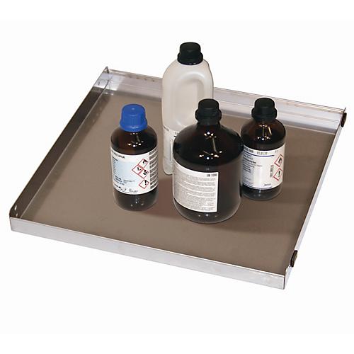 Fachboden Standard für asecos Sicherheitsschränke der Q30, Q90, S90 und K90 Serie, Edelstahl 1.4301, B 443 x T 435 x H 30 mm, bis 75 kg