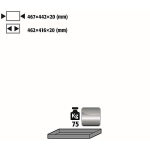 Fachboden Standard für asecos Sicherheitsschränke der UB90 Serie, Edelstahl 1.4301, B 467 x T 422 x H 20 mm, bis 30 kg Fachboden Standard für asecos Sicherheitsschränke der UB90 Serie, Edelstahl 1.4301, B 467 x T 422 x H 20 mm, bis 30 kg