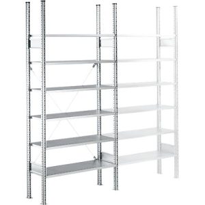 Fachbodenregal SSI Schäfer R3000, Grundregal, 5 lackierte Böden, B 1055 x H 2278 mm