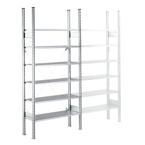 Fachbodenregal SSI Schäfer R3000, Grundregal, 5 verzinkte Böden, B 1055 x H 2278 mm