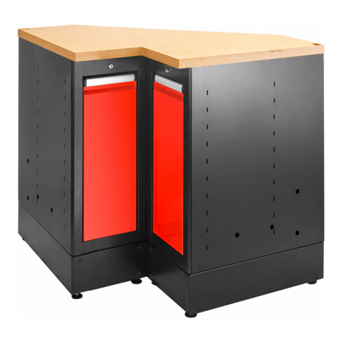 Facom JLS3 Eckunterschrank Holzplatte rot