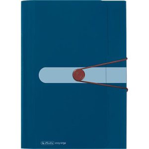 Fächermappe, A4, Recycling-PP-Folie, 12 Fächer + Visitenkarten-Tasche, dunkelblau Fächermappe, A4, Recycling-PP-Folie, 12 Fächer + Visitenkarten-Tasche, dunkelblau
