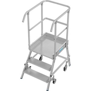 Fahrbare Podestleiter Krause Stabilo Professional, einseitig begehbar, 1×3 Stufen, 600 x 700 mm Plattform, 2750 mm Arbeitshöhe Fahrbare Podestleiter Krause Stabilo Professional, einseitig begehbar, 1×3 Stufen, 600 x 700 mm Plattform, 2750 mm Arbeitshöhe